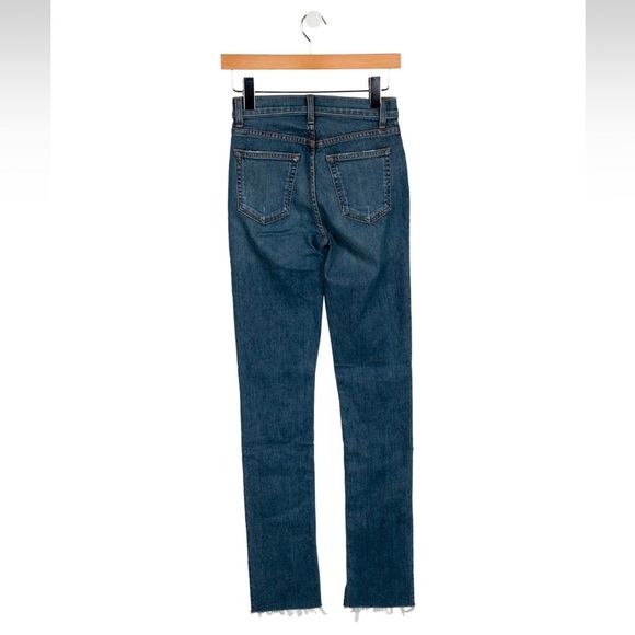 NWT Reformation Riley Frayed Denim Jeans- Size 24 in Rhine - Picture 3 of 10